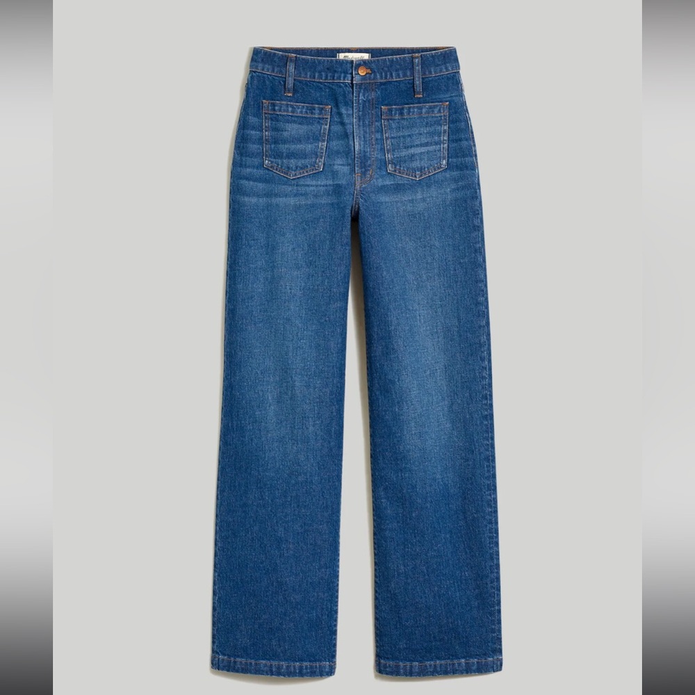 Madewell petite 33 wide leg patch pocket jeans, NWT